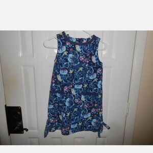 Lilly Pulitzer Navy Blue Floral Corduroy Dress - Size 5